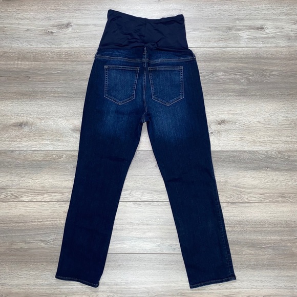 NWOT GAP Full Belly Band Maternity Dark Wash Jeans 30S - Picture 3 of 13